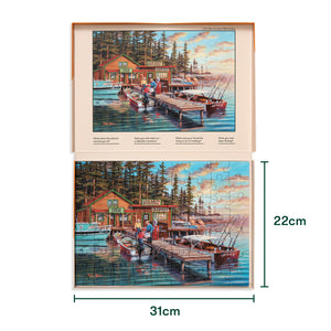 63 piece jigsaw puzzle - Lakeside Vacation