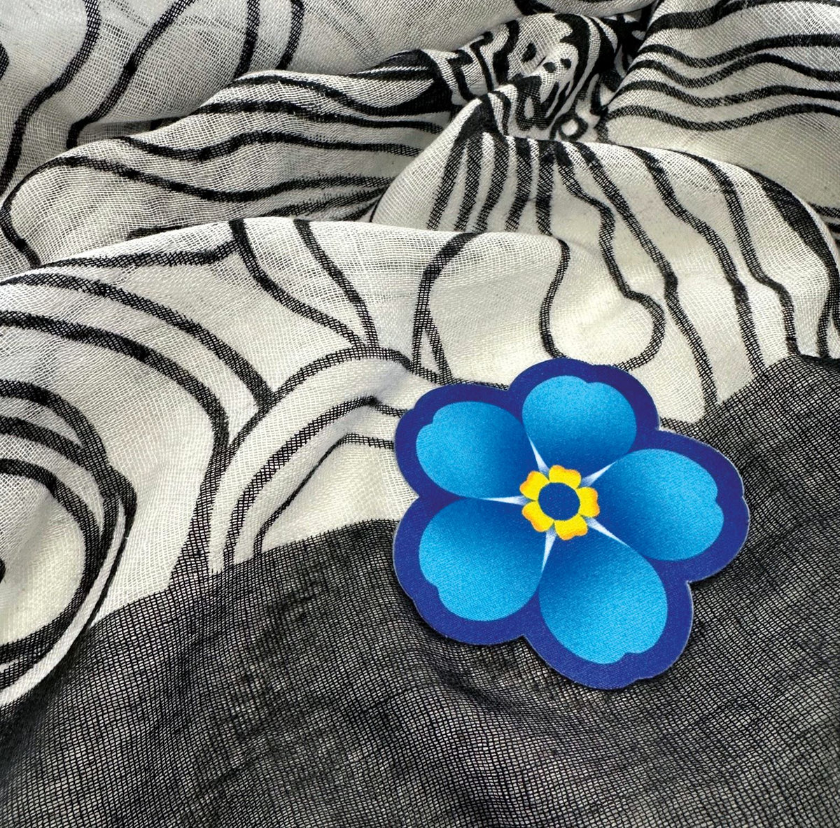 Iron-on forget-me-not patch Alzheimer's Society