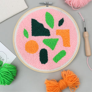 Punch needle and hoop craft kit