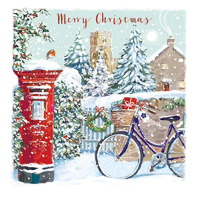 Christmas Postbox, pack of 10 cards