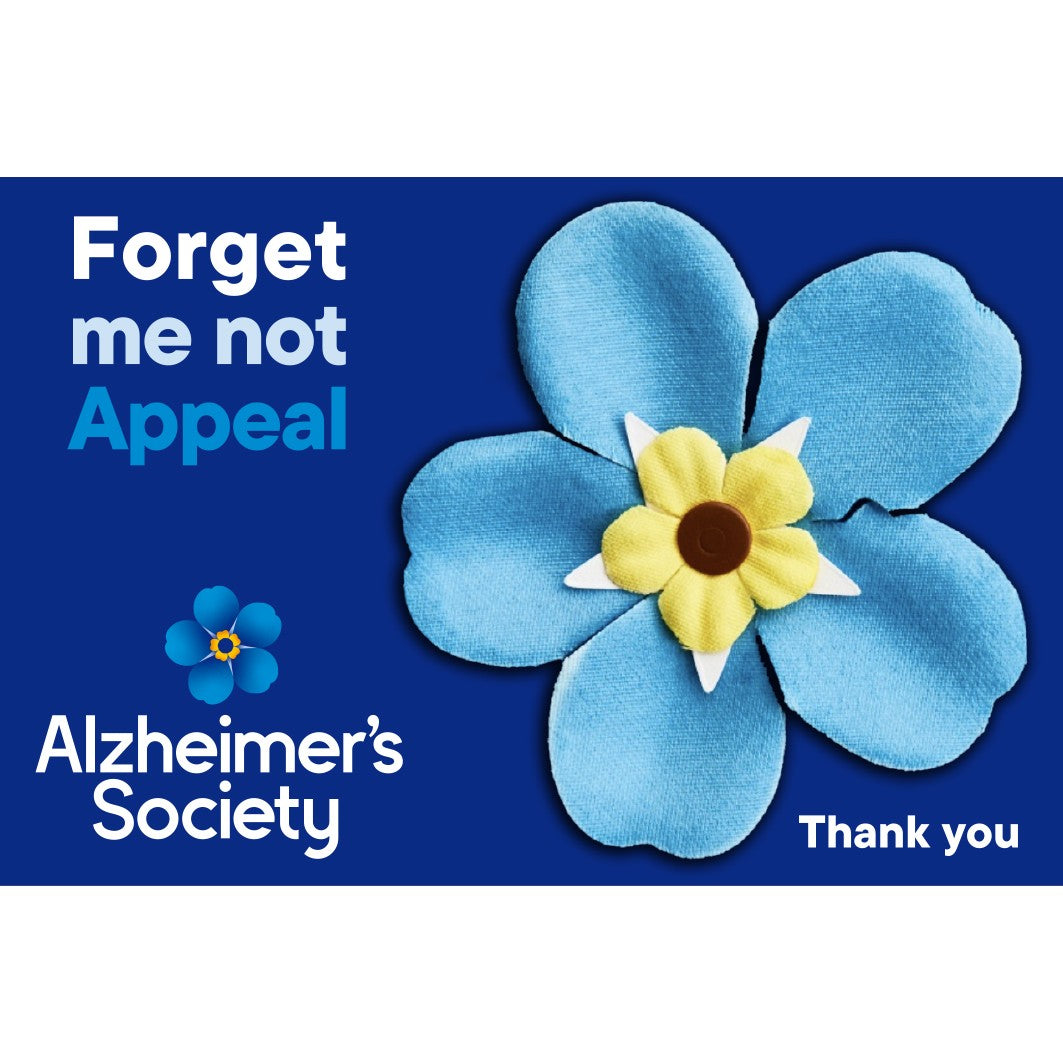 Forget Me Not Appeal fabric pin badge x 10