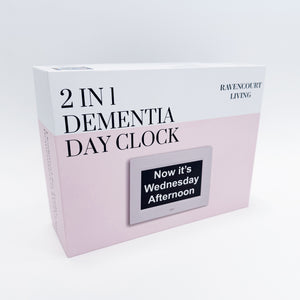 Dual-display dementia day clock