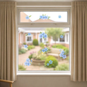 Forget-me-not window stickers