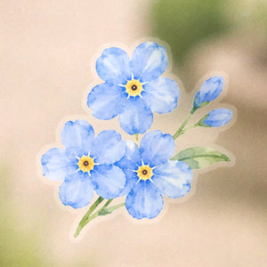 Forget-me-not window stickers