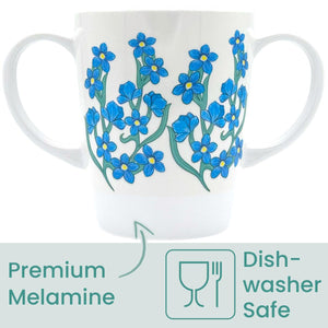 Forget-me-not two handled mug