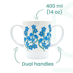 Forget-me-not two handled mug