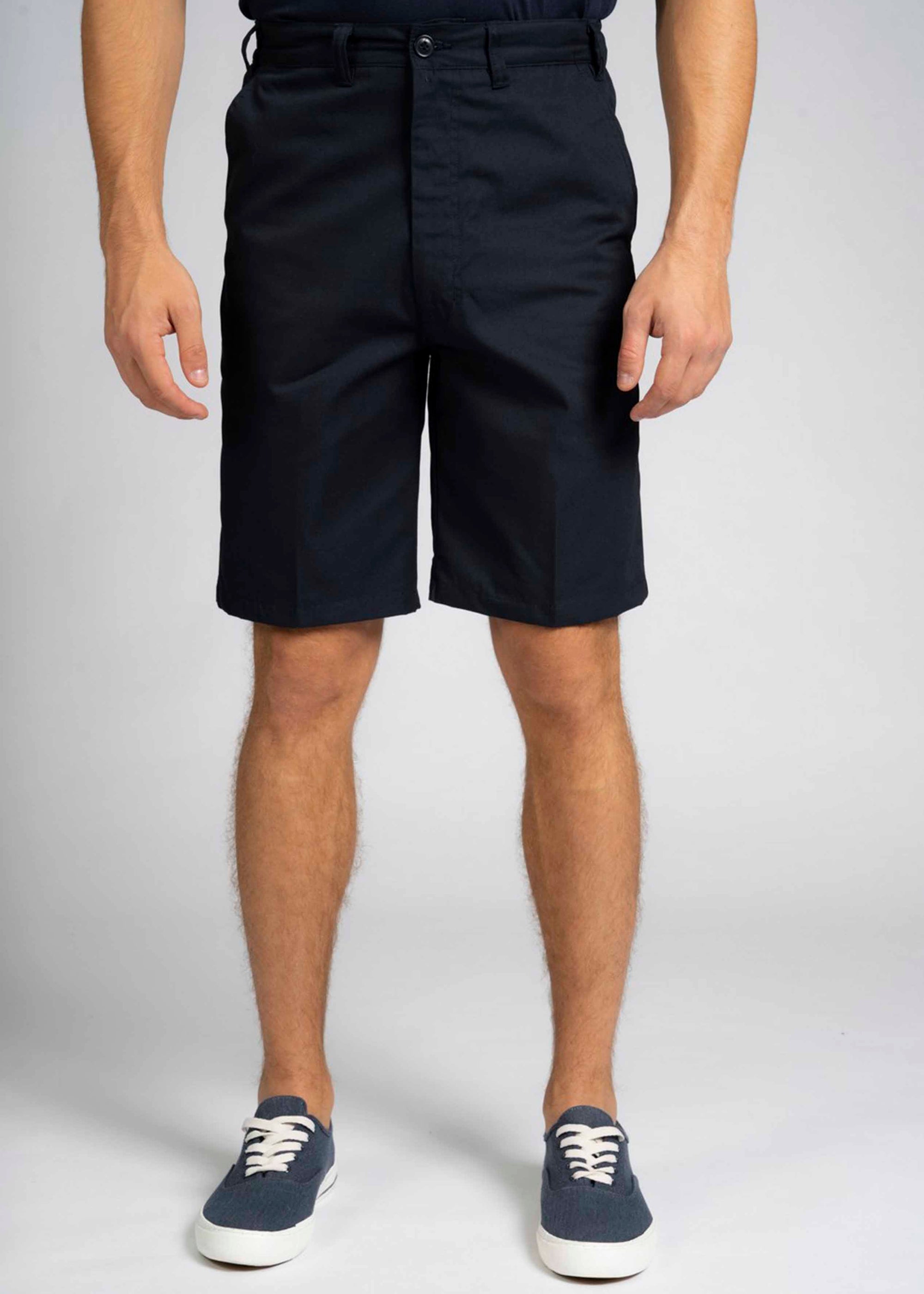 Bobby elastic waist velcro fly shorts - navy