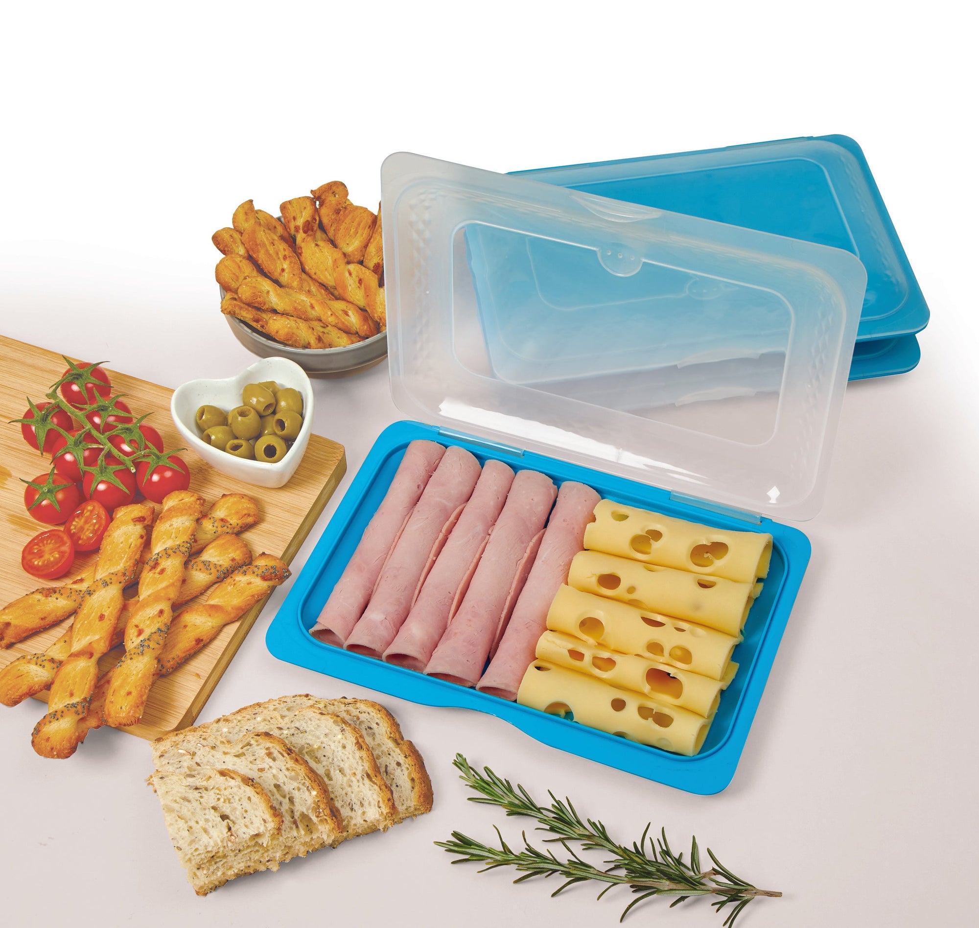 Snack tray stackers