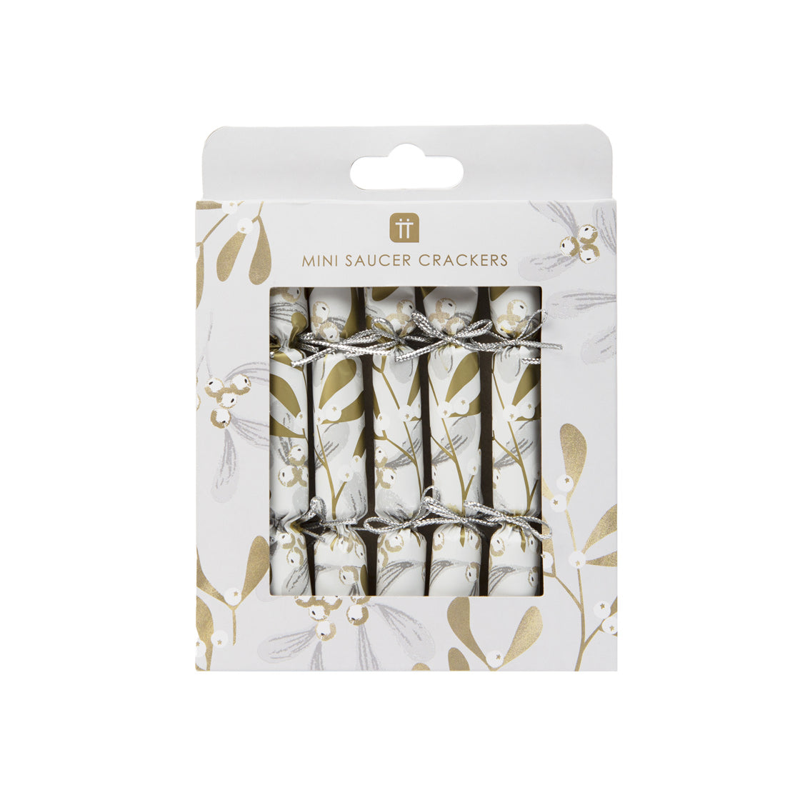 Mistletoe saucer crackers, 8 pk