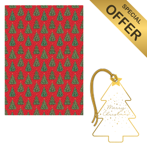 Christmas trees gift wrap bundle