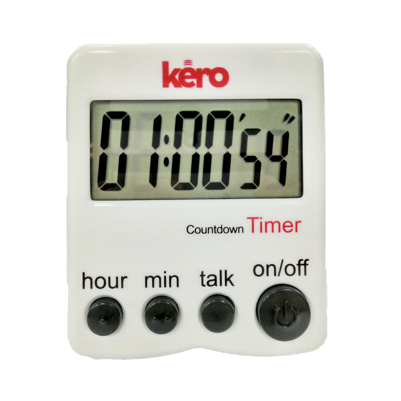 Kero talking tactile timer - white and black