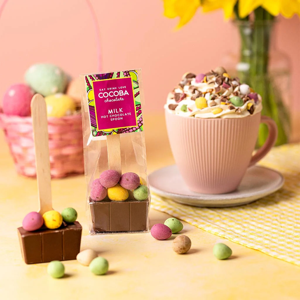 Mini Easter egg hot chocolate spoon