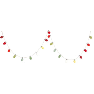 Felt lightbulb garland decoration - 2m
