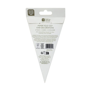 Folklore paper stars decorations - pack of 3