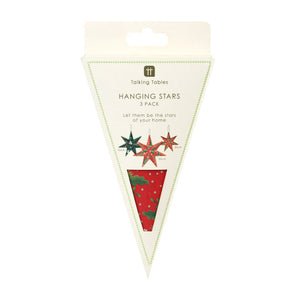 Folklore paper stars decorations - pack of 3