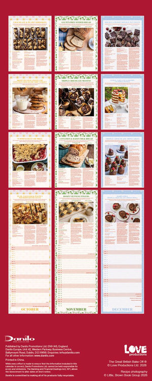 The Great British Bake Off slim wall planner 2027