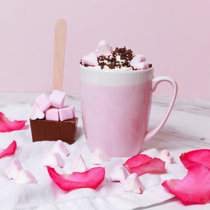 Heart marshmallow milk hot chocolate spoon