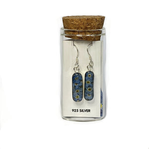 Forget-me-not lozenge earrings