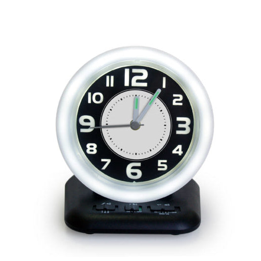 Lit up alarm clock