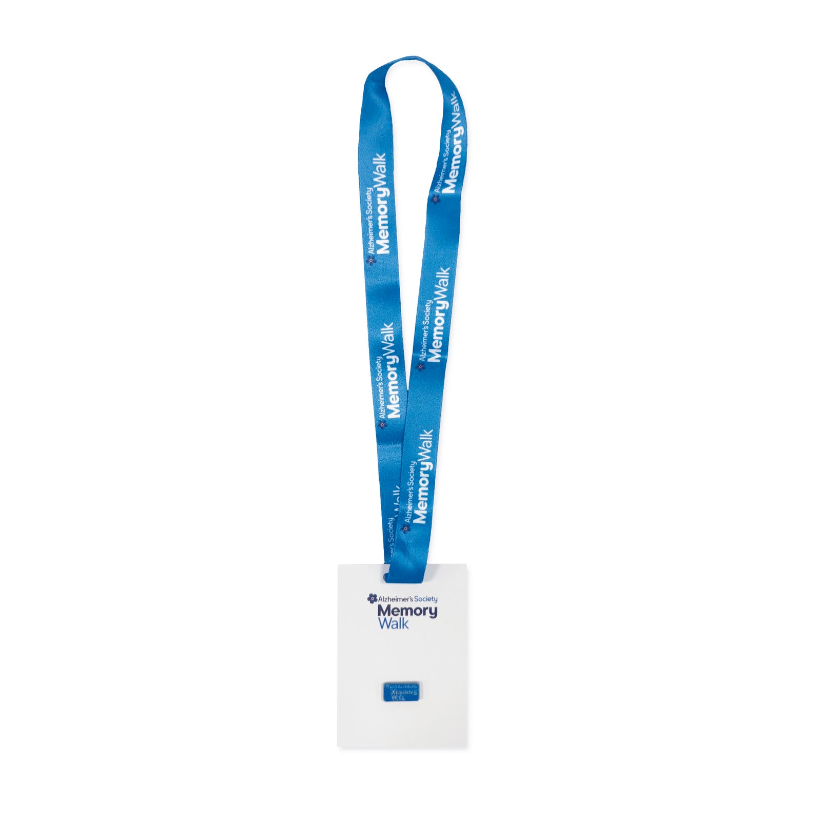 Memory Walk pin on lanyard