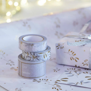 Mistletoe paper wrapping tape - pack of 3