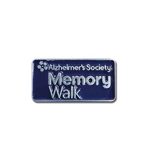 Memory Walk pin on lanyard