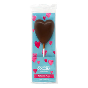 Milk chocolate heart lollipop