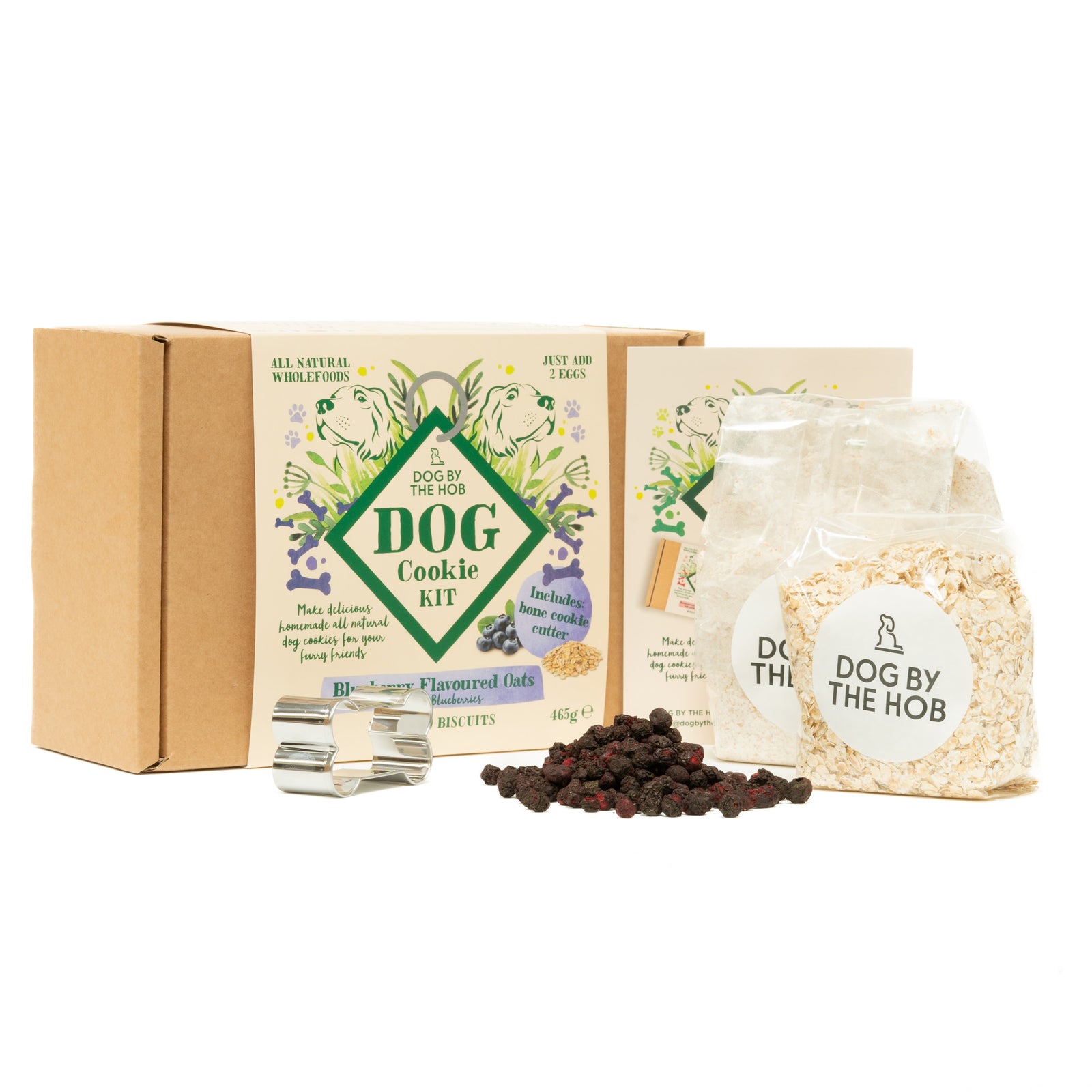Blueberry and oat dog biscuit making kit