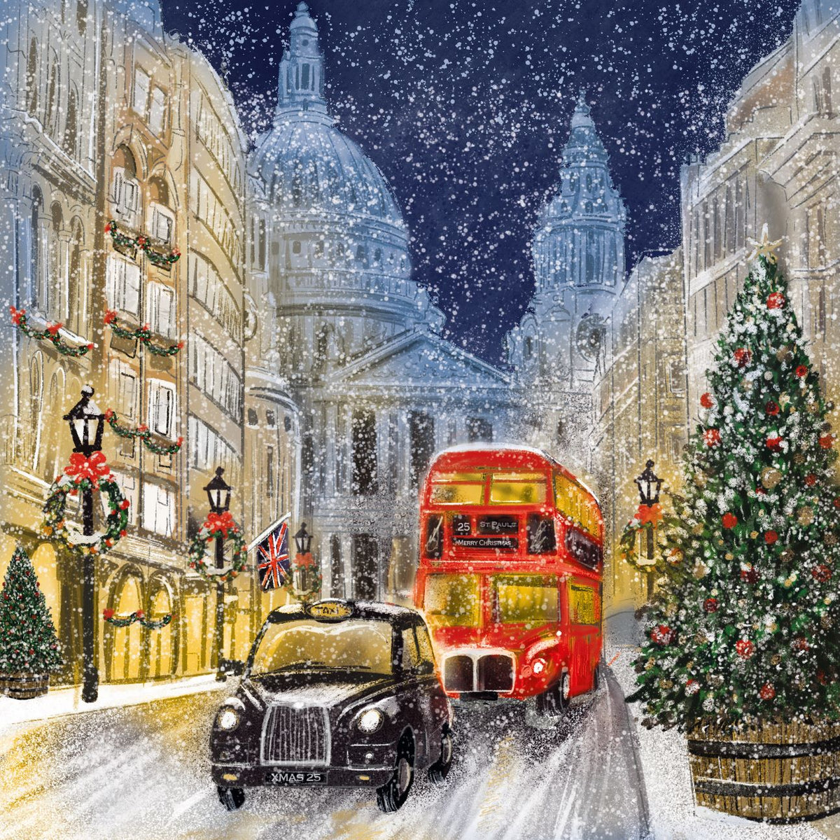 London in Snow, pack of 10 cards