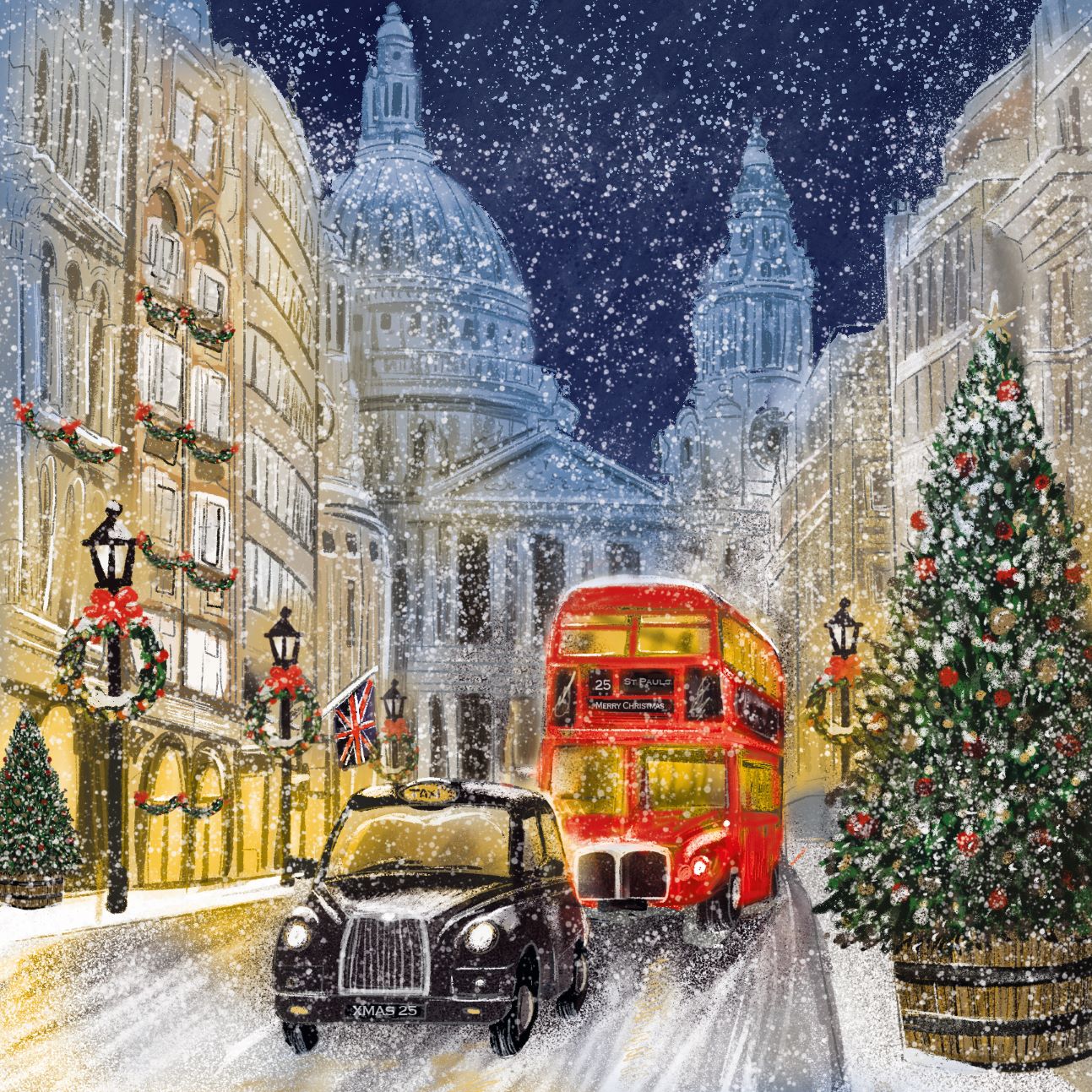 London in Snow, pack of 10 cards