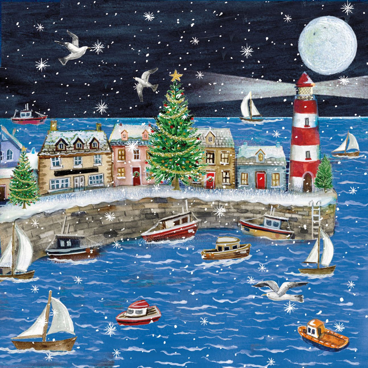 Christmas Harbour, pack of 10 cards