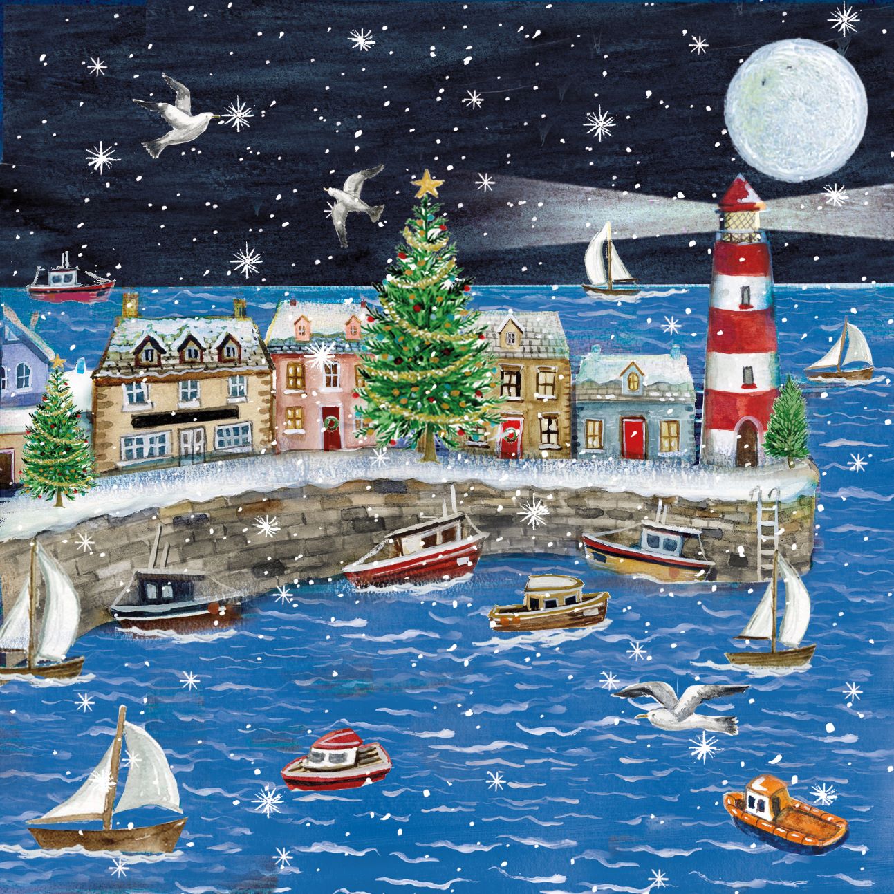 Christmas Harbour, pack of 10 cards