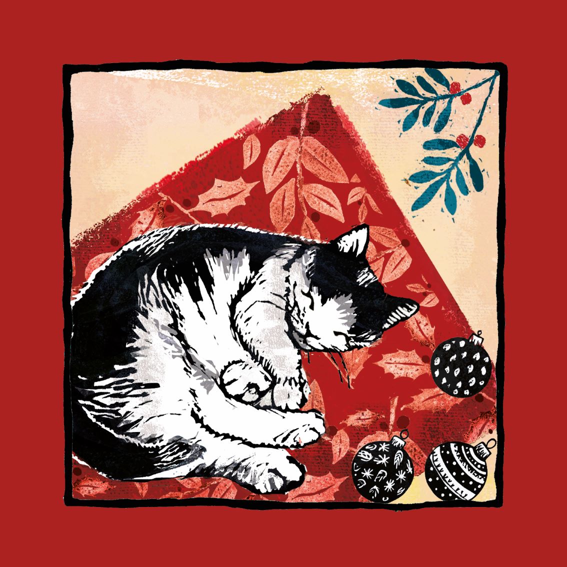 Sleeping Cat, pack of 10 cards