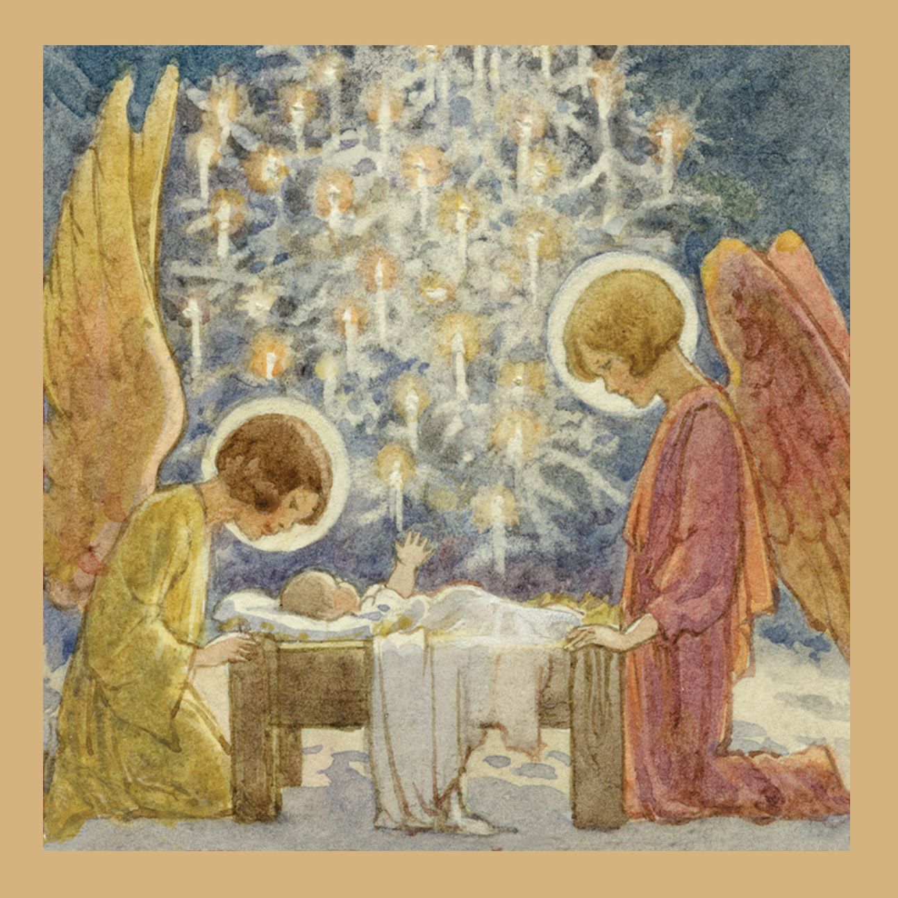 Angels and Baby Jesus, pack of 10 cards