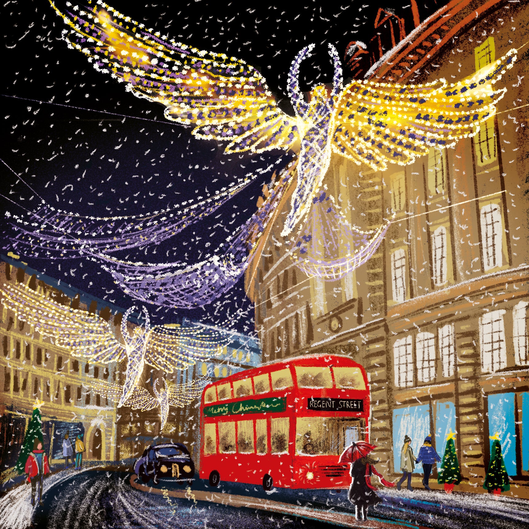 Angels on Regent Street, pack of 10 cards