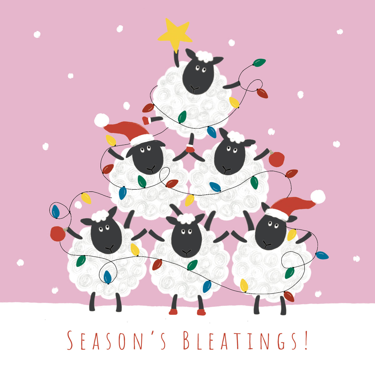 Season&#39;s bleatings, pack of 10 cards