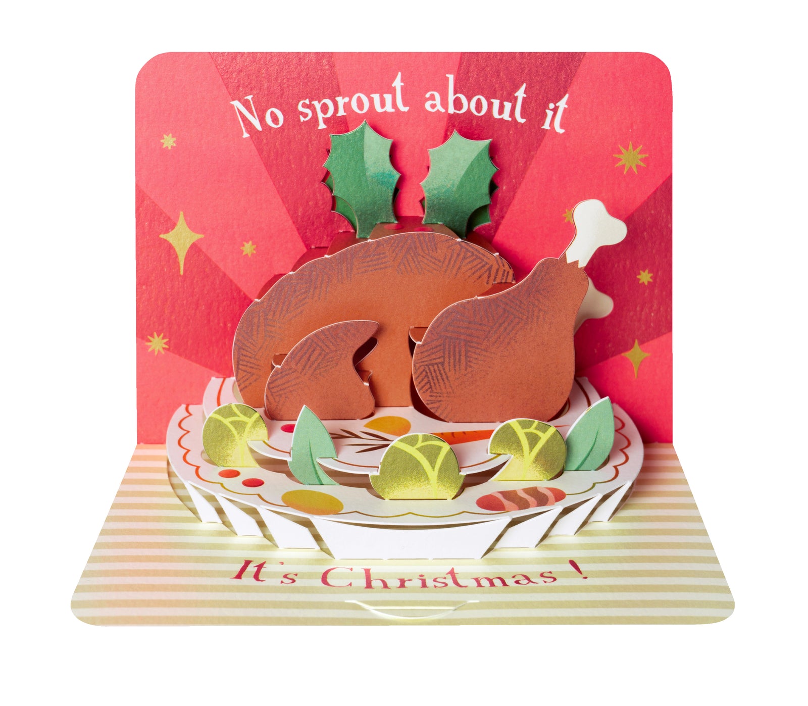 Pop-up Turkey & Sprouts - single card