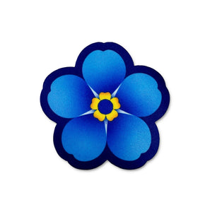 Iron-on forget-me-not patch