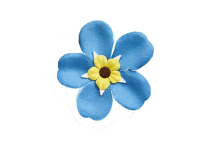 Forget Me Not Appeal fabric pin badge x 10