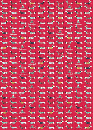 Dachshund roll wrap - red