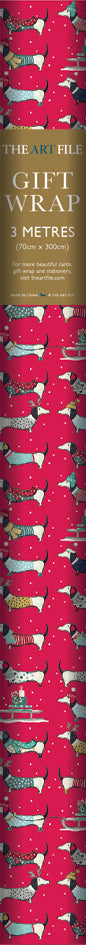 Dachshund roll wrap - red