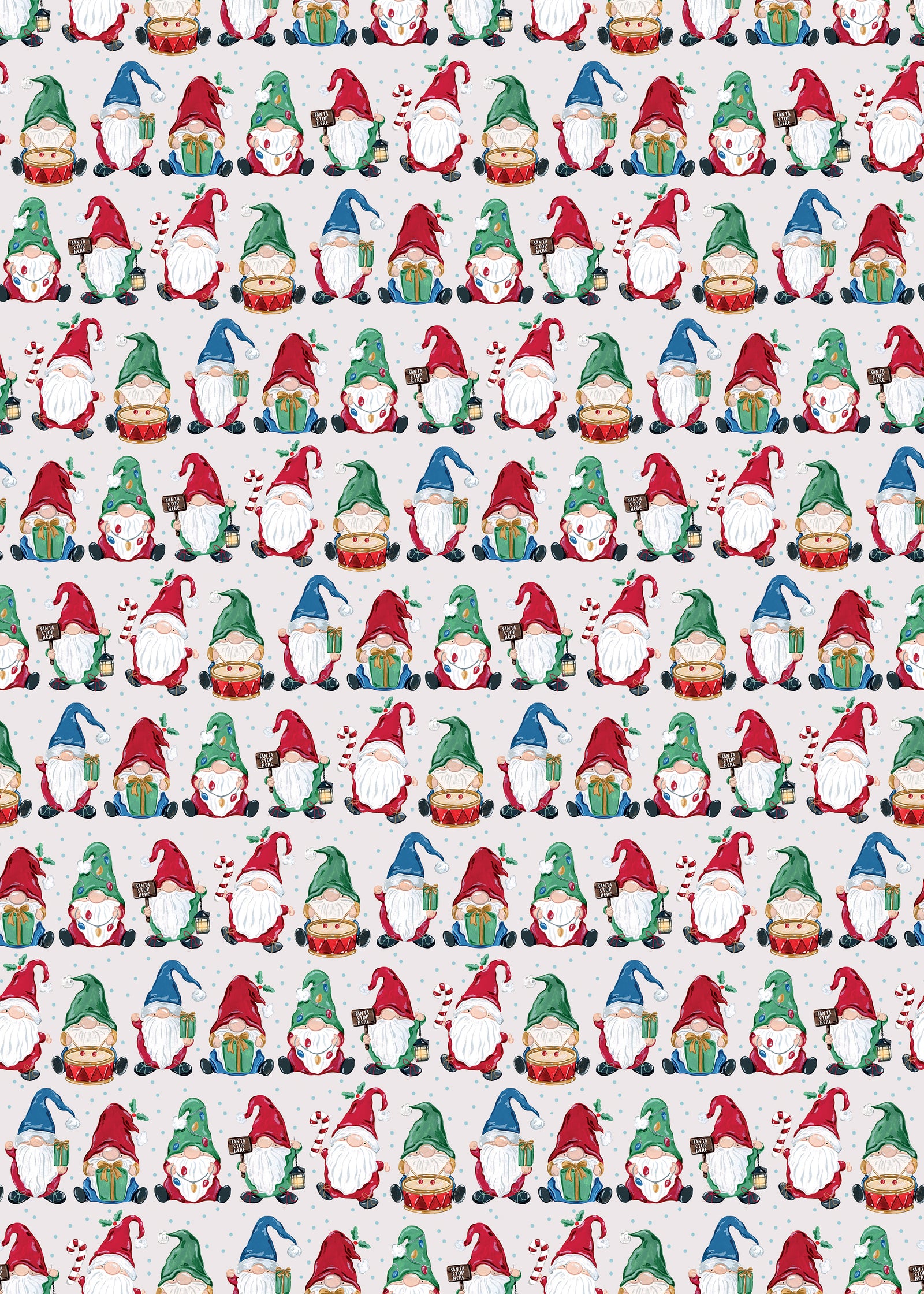 Gnomes - gift wrap
