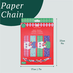 Santa paper chain decoration - 6.5m