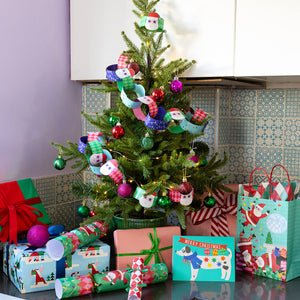 Santa paper chain decoration - 6.5m