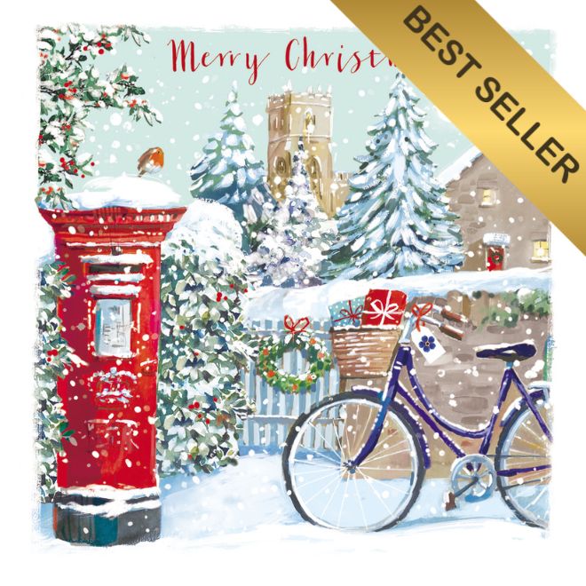 Christmas Postbox - pack of 10 cards