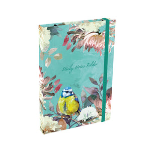 Garden birds sticky notes folder