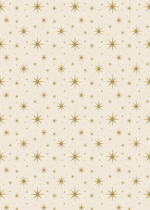 Gold stars on white tissue paper