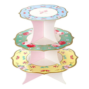 Multicoloured 3 Tier Cardboard Cake Stand