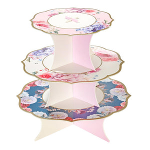 Multicoloured 3 Tier Cardboard Cake Stand