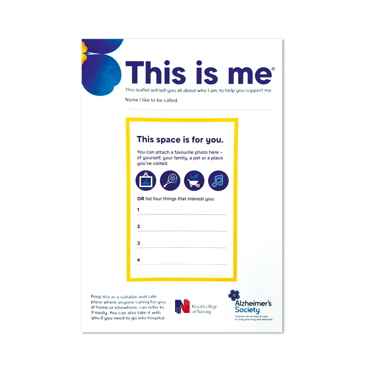 This is me x25 Alzheimer's Society